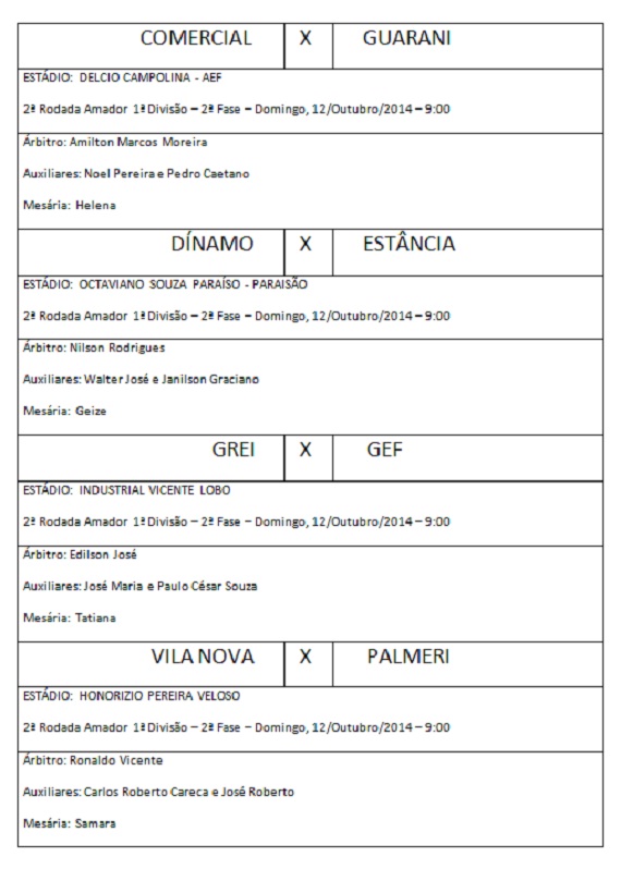 Arbitragem Amadorão 2ª fase - 2